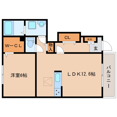 近鉄御所駅 徒歩16分 1階の物件間取画像